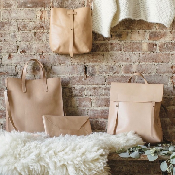 Eileen Fisher Tan Backpack - Picture 1 of 14